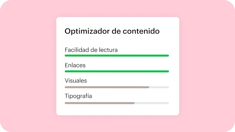Imagen de una representación abstracta de la función Optimizador de contenido El gráfico sugiere la manera en que los usuarios pueden determinar cómo sus estrategias de marketing digital pueden beneficiarse del aprendizaje automático y la inteligencia artificial.